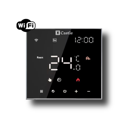 Терморегулятор програмований Castle AC602H з функцією WI-FI (чорний)